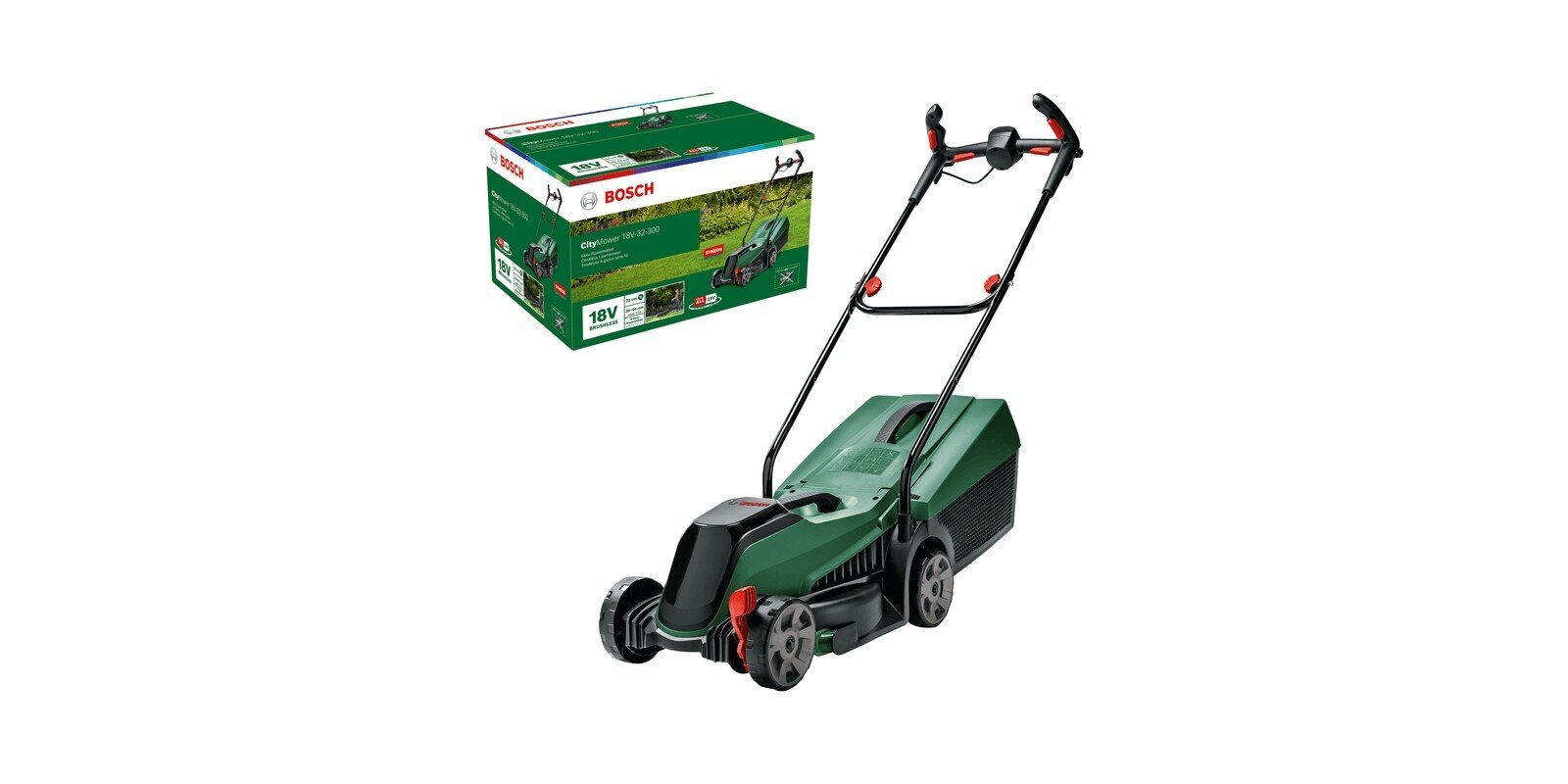 Akuga muruniiduk Bosch CityMower 18V-32-300 06008B9A07 цена и информация | Muruniidukid | kaup24.ee