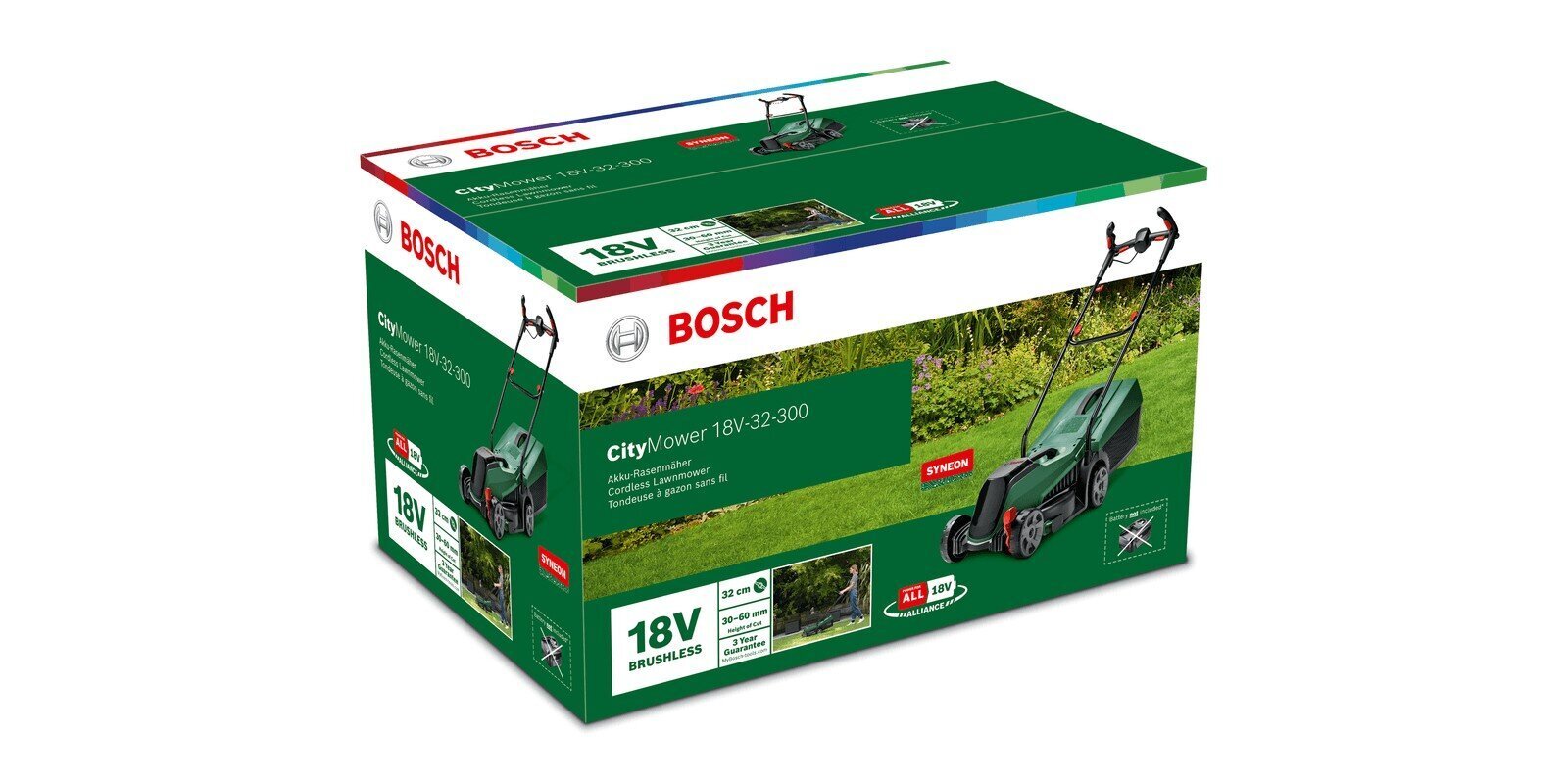 Akuga muruniiduk Bosch CityMower 18V-32-300 06008B9A07 цена и информация | Muruniidukid | kaup24.ee