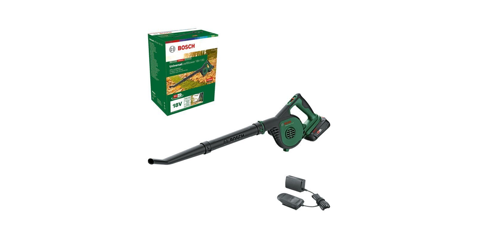 Akutoitega lehepuhur Bosch Universal LeafBlower 18V-130 hind ja info | Oksapurustajad ja lehepuhurid | kaup24.ee