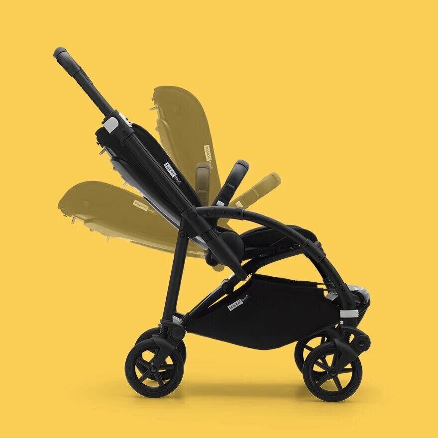 Bugaboo Bee 6 raam istmega, Black/Grey-Grey Melange hind ja info | Vankrid, jalutuskärud | kaup24.ee