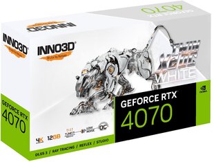 Inno3D GeForce RTX 4070 Twin X2 OC White (N40702-126XX-185252W) цена и информация | Видеокарты | kaup24.ee