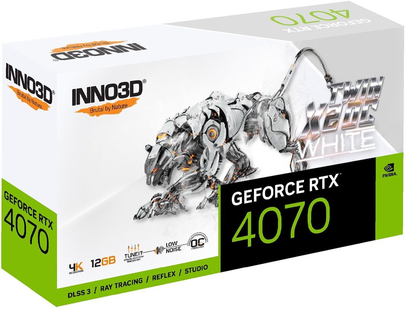 Inno3D GeForce RTX 4070 Twin X2 OC White (N40702-126XX-185252W) hind ja info | Videokaardid (GPU) | kaup24.ee