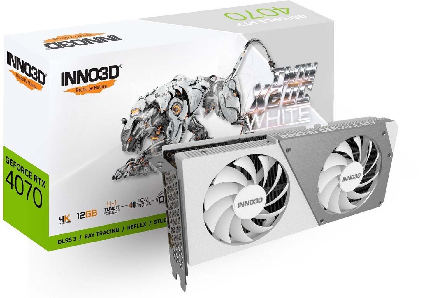 Inno3D GeForce RTX 4070 Twin X2 OC White (N40702-126XX-185252W) hind ja info | Videokaardid (GPU) | kaup24.ee