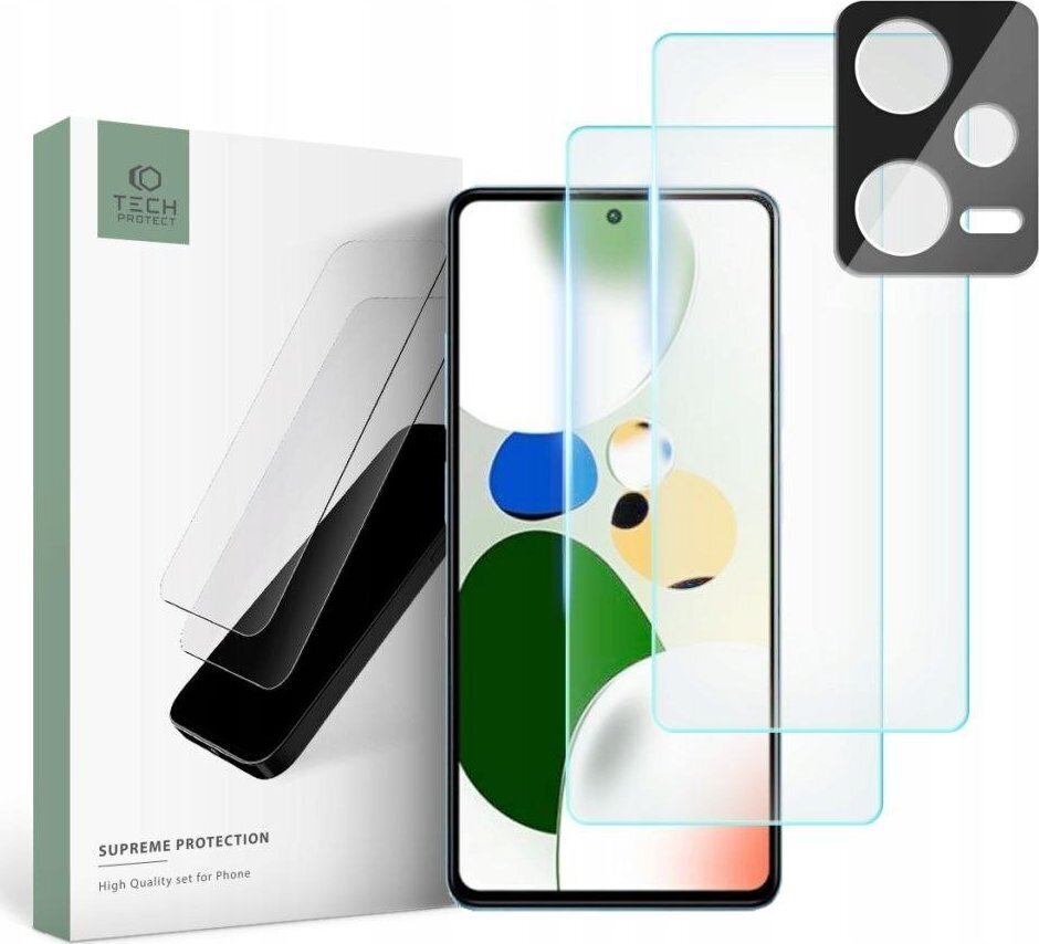 Kaitseklaas Tech-Protect Supreme Set Xiaomi Redmi Note 12 5G hind ja info | Ekraani kaitsekiled | kaup24.ee