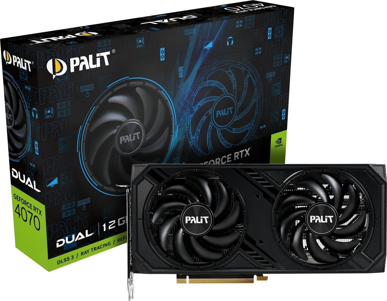 Palit GeForce RTX 4070 Dual (NED4070019K9-1047D) hind ja info | Videokaardid (GPU) | kaup24.ee