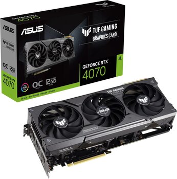 Asus TUF Gaming GeForce RTX 4070 12 ГБ GDDR6X OC Edition (TUF-RTX4070-O12G-GAMING) цена и информация | Видеокарты | kaup24.ee