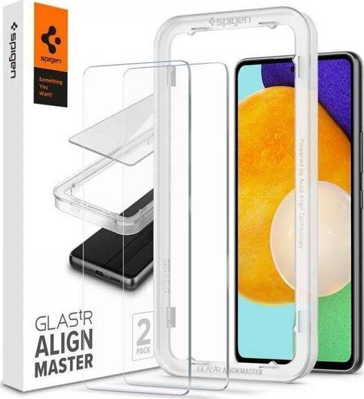 Kaitseklaas Spigen AlignMaster Glas tR 2-Pack Samsung Galaxy A53 5G цена и информация | Ekraani kaitsekiled | kaup24.ee