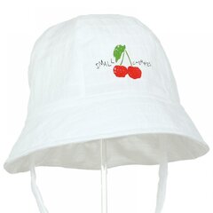 Tüdrukute suvemüts puuvillane, valge hind ja info | Tüdrukute mütsid, sallid, kindad | kaup24.ee