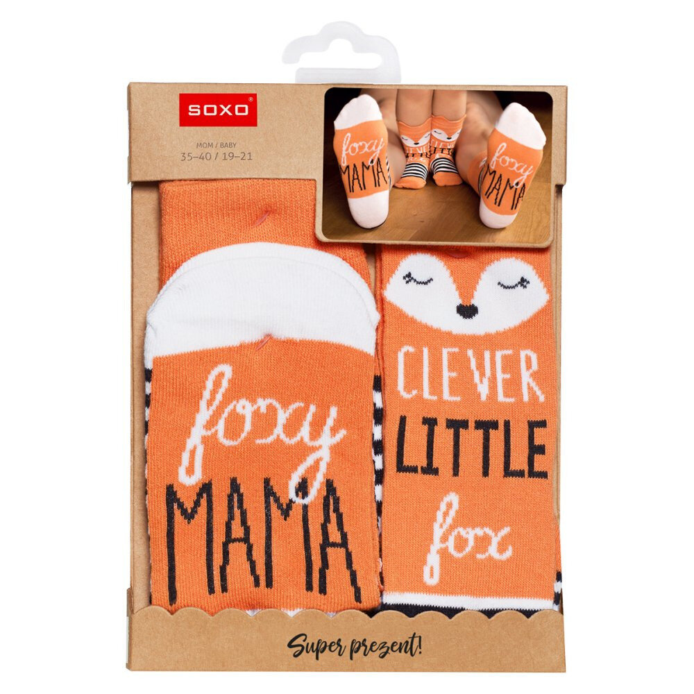 Sokkide komplekt Foxy mama / Clever little fox цена и информация | Lõbusad sokid | kaup24.ee