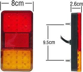 Tagatuli Steeiro, veekindel, 12V/24V, kaubahaagisele, kaubikule, traktorile jne, 2 tk hind ja info | Autotuled | kaup24.ee