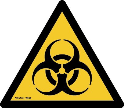 Hoiatusmärk: Bioloogiline oht, W009 hind ja info | Infosildid | kaup24.ee