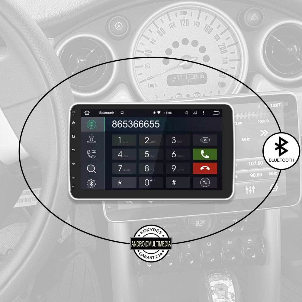 1 DIN Androidi multimeedia koos pöörleva ekraaniga hind ja info | Autoraadiod, multimeedia | kaup24.ee
