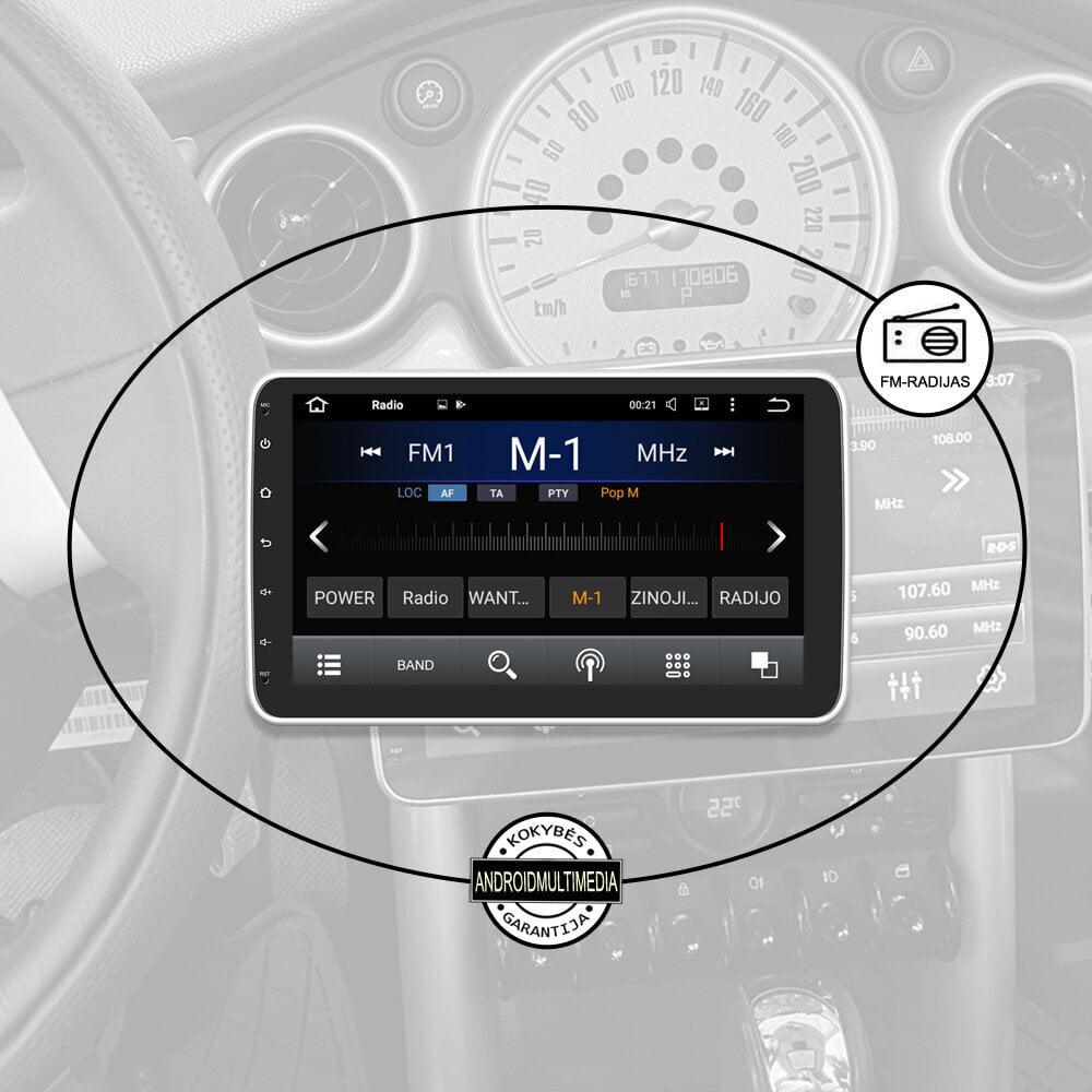 1 DIN Androidi multimeedia koos pöörleva ekraaniga hind ja info | Autoraadiod, multimeedia | kaup24.ee