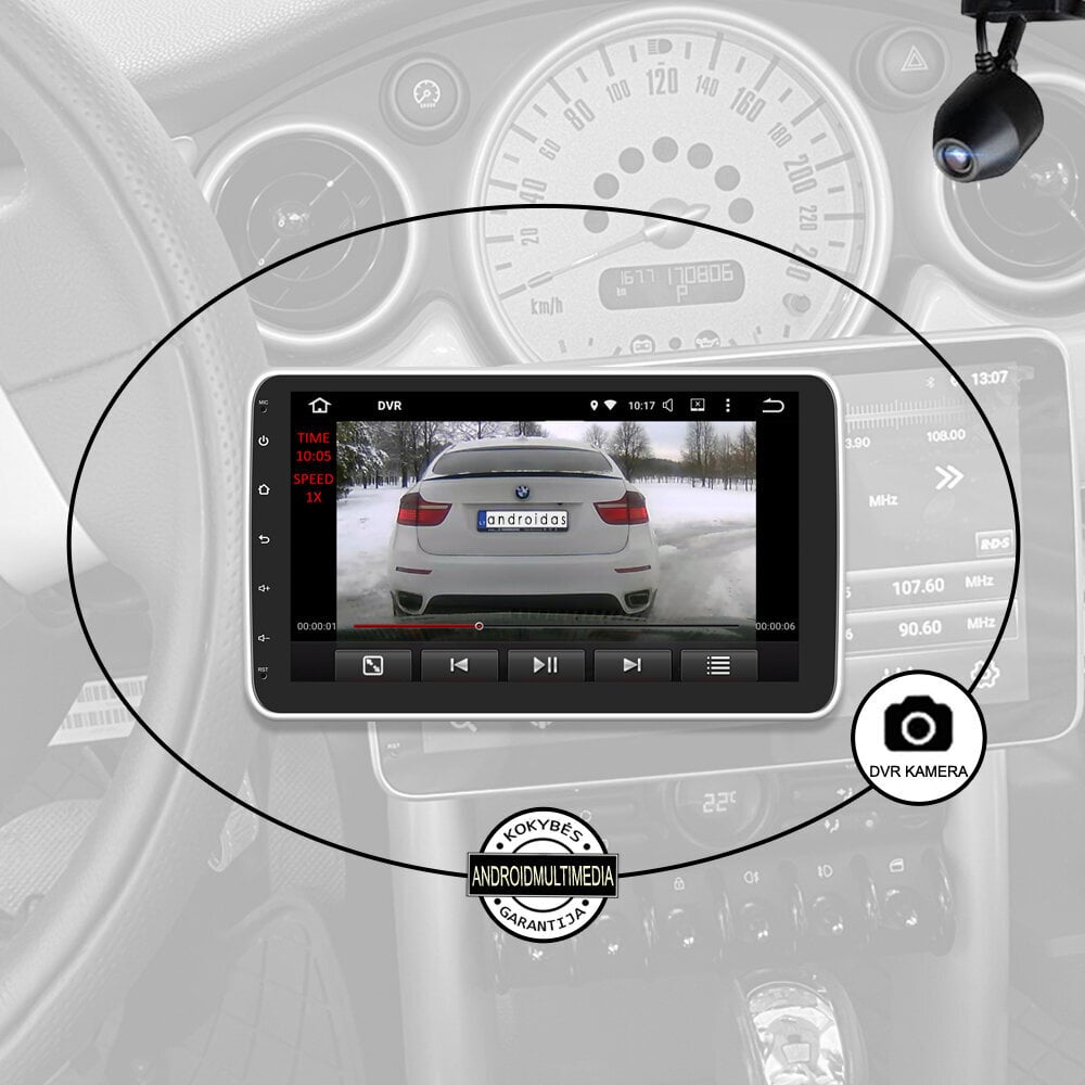 1 DIN Androidi multimeedia koos pöörleva ekraaniga hind ja info | Autoraadiod, multimeedia | kaup24.ee