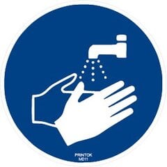 Kohustusmärk: Pese käsi, M011 hind ja info | Infosildid | kaup24.ee