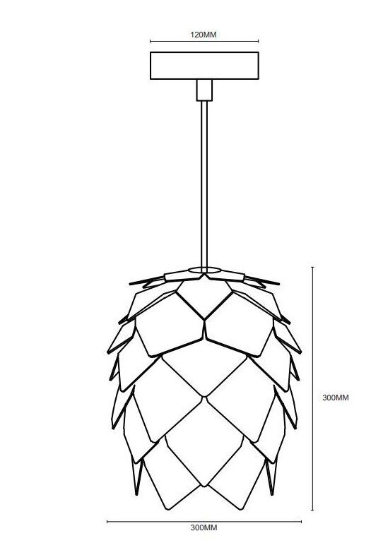 Piekaramā lampa ar koka pārsegu 40 W E27 цена и информация | Rippvalgustid | kaup24.ee