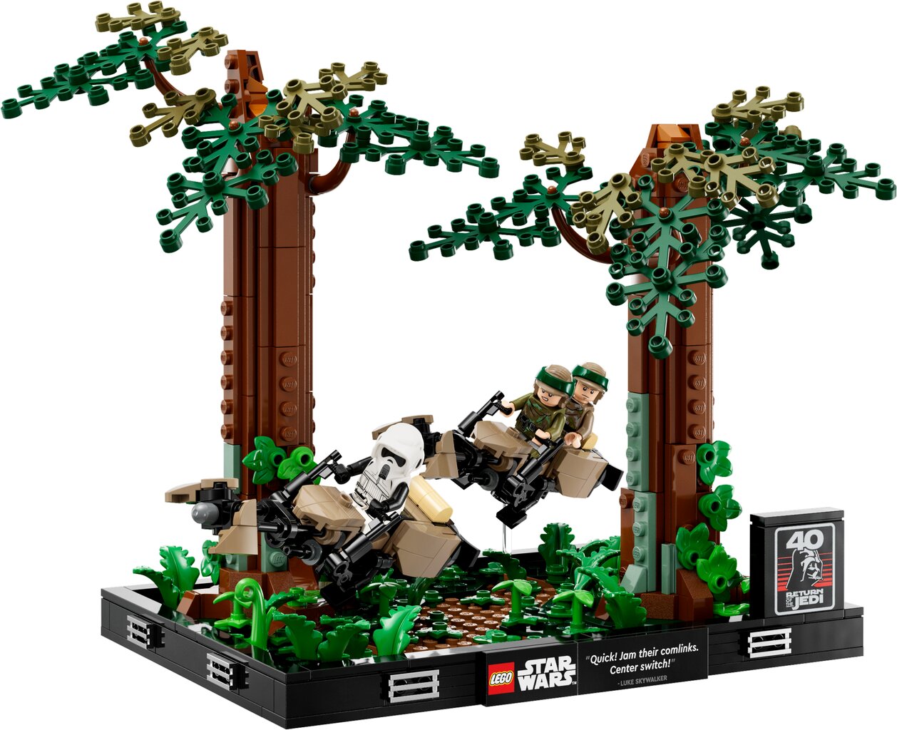 75353 LEGO® Star Wars Endor™ kiire mootorratta tagaajamise dioraama цена и информация | Klotsid ja konstruktorid | kaup24.ee