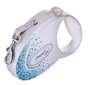 FLEXI Glam Splash Ocean Swarovski kristallidega S - Koer Sissetõmmatav plii - 3 m - valge hind ja info | Koerte jalutusrihmad | kaup24.ee