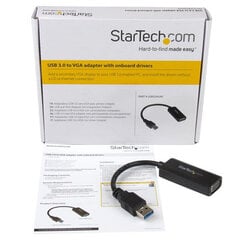 USB 3.0-VGA Adapter Startech USB32VGAV, Must hind ja info | USB jagajad, adapterid | kaup24.ee