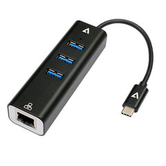 Võrgukaart V7 V7UCRJ45USB3 hind ja info | USB jagajad, adapterid | kaup24.ee