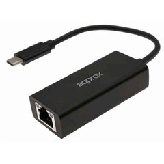 Võrguadapter approx! APPC43 USB C Gigabit Ethernet Must hind ja info | USB jagajad, adapterid | kaup24.ee