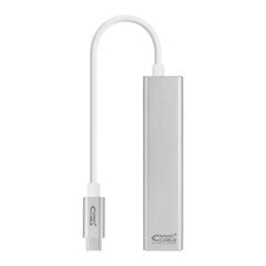 USB 3.0 Gigabit Ethernet Muundur NANOCABLE 10.03.0404 Hõbedane hind ja info | USB jagajad, adapterid | kaup24.ee