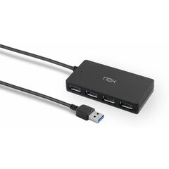 USB-jaotur Nox NXLITEHUBONE Must hind ja info | USB jagajad, adapterid | kaup24.ee