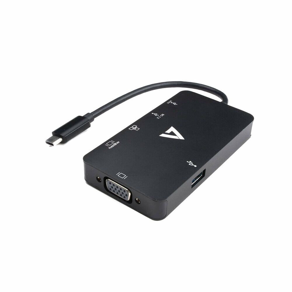 USB C-HDMI Adapter V7 V7UC-2HDMI-BLK, Must hind ja info | USB jagajad, adapterid | kaup24.ee