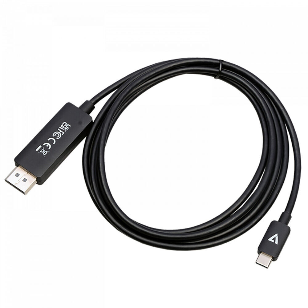 USB C-DisplayPort Adapter V7 V7USBCDP14-2M  (2 m) 8K Ultra HD hind ja info | USB jagajad, adapterid | kaup24.ee