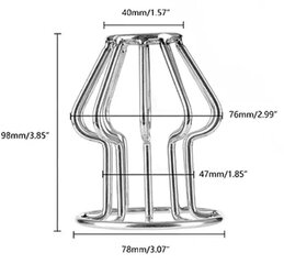 Анальная пробка из нержавеющей стали для чистки 40 мм цена и информация | Анальные игрушки | kaup24.ee