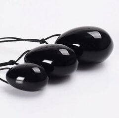 Vaginaalkuulid Yoni Black Obsidian Eggs 3 tk hind ja info | Vaginaalkuulid | kaup24.ee