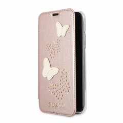 Флип-кейс Guess Studs and Sparkle для Apple iPhone X, розовый/золотой цена и информация | Чехлы для телефонов | kaup24.ee