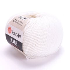 Kudumislõng YarnArt Jeans 50g, värv 1 цена и информация | Принадлежности для вязания | kaup24.ee