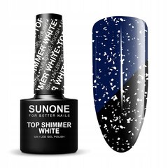 Bерхнее покрытие Sunone Top Shimmer White 5г цена и информация | Лаки для ногтей, укрепители для ногтей | kaup24.ee