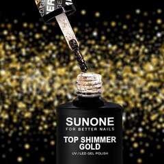 Geellakk pealisgeel Sunone Top Shimmer Gold, 5 g цена и информация | Лаки для ногтей, укрепители для ногтей | kaup24.ee