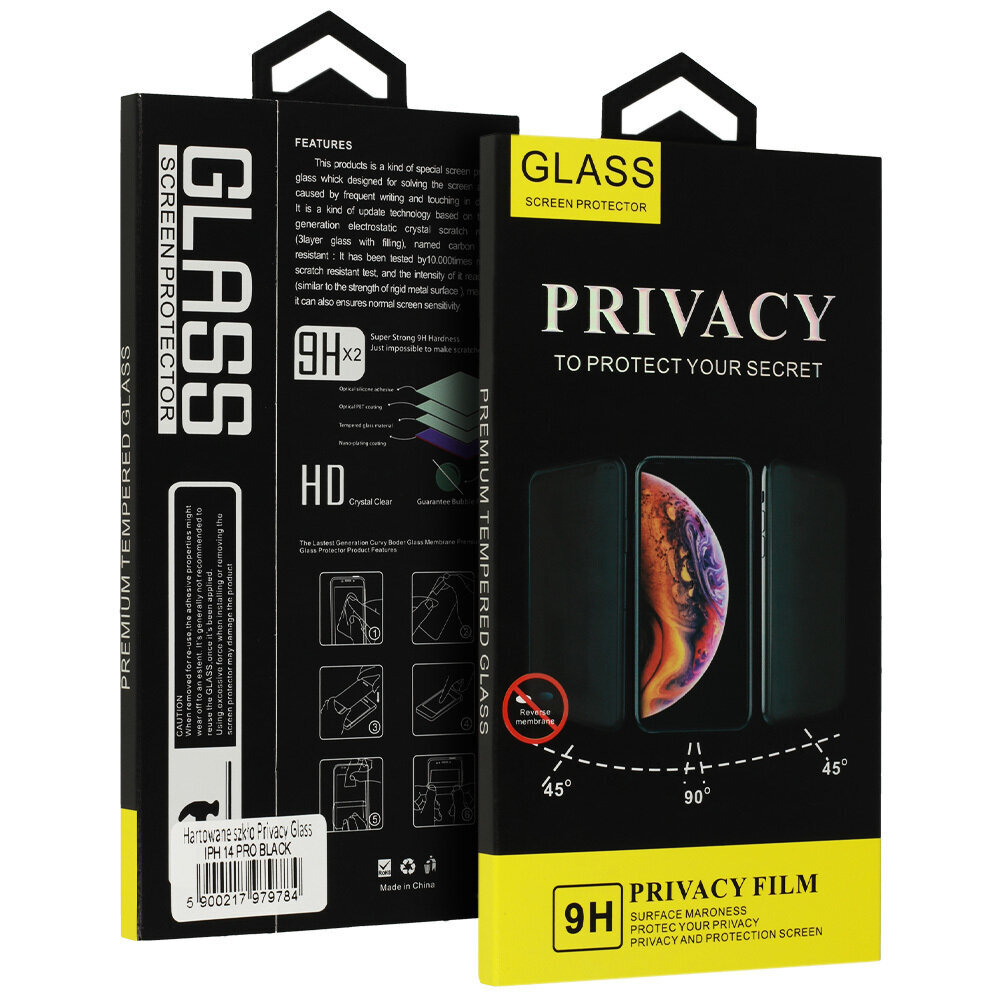 Kaitseklaas Privacy Glass - Samsung Galaxy A14 4G / 5G hind ja info | Ekraani kaitsekiled | kaup24.ee