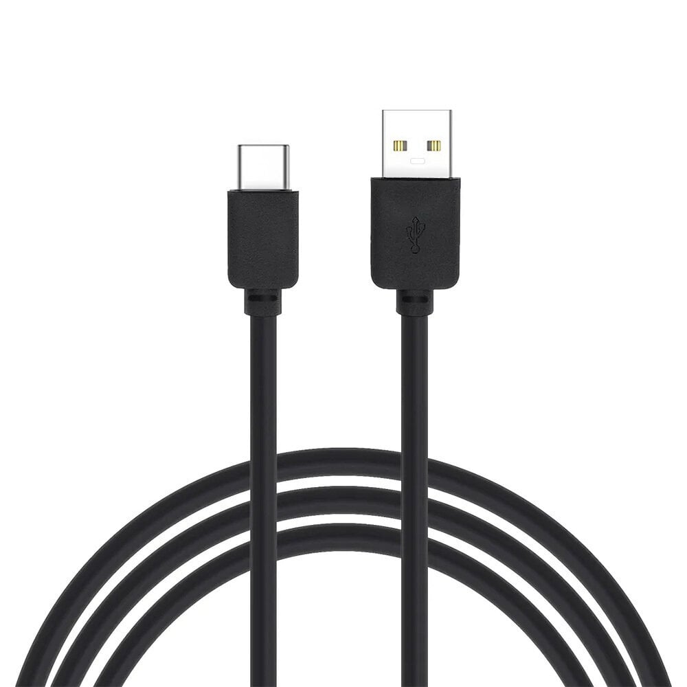 Kaabel - USB-tüüpi C - 2 meetrit must цена и информация | Mobiiltelefonide kaablid | kaup24.ee