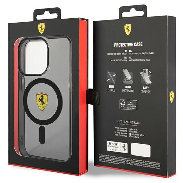 Ferrari FEHMP14XURKK iPhone 14 Pro Max 6.7" czarny|black hardcase Translucent Magsafe цена и информация | Telefoni kaaned, ümbrised | kaup24.ee