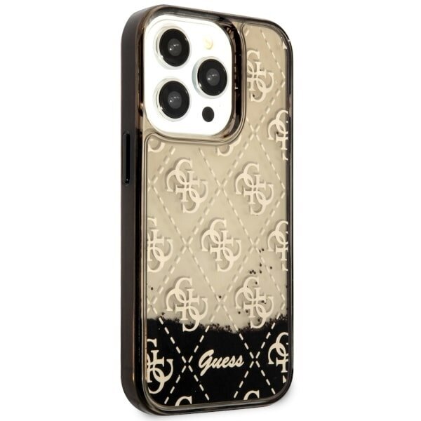 Guess GUHCP14LLC4PSGK iPhone 14 Pro 6.1" czarny|black hardcase Liquid Glitter 4G Transculent цена и информация | Telefoni kaaned, ümbrised | kaup24.ee