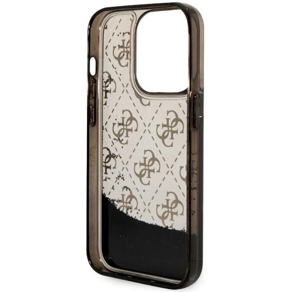 Guess GUHCP14LLC4PSGK iPhone 14 Pro 6.1" czarny|black hardcase Liquid Glitter 4G Transculent цена и информация | Telefoni kaaned, ümbrised | kaup24.ee