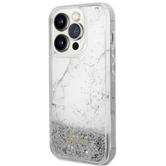 Чехол Guess GUHCP14LLCSGSGH для iPhone 14 Pro 6.1" hardcase Liquid Glitter Marble, белый цена и информация | Чехлы для телефонов | kaup24.ee