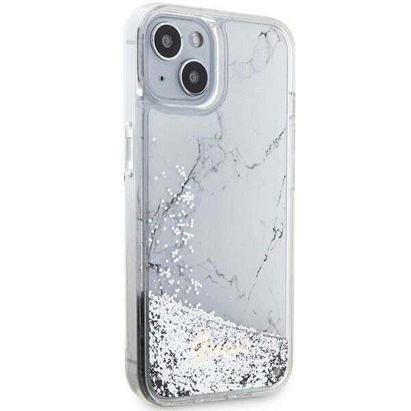 Guess GUHCP14SLCSGSGH iPhone 14 6.1" biały|white hardcase Liquid Glitter Marble цена и информация | Telefoni kaaned, ümbrised | kaup24.ee