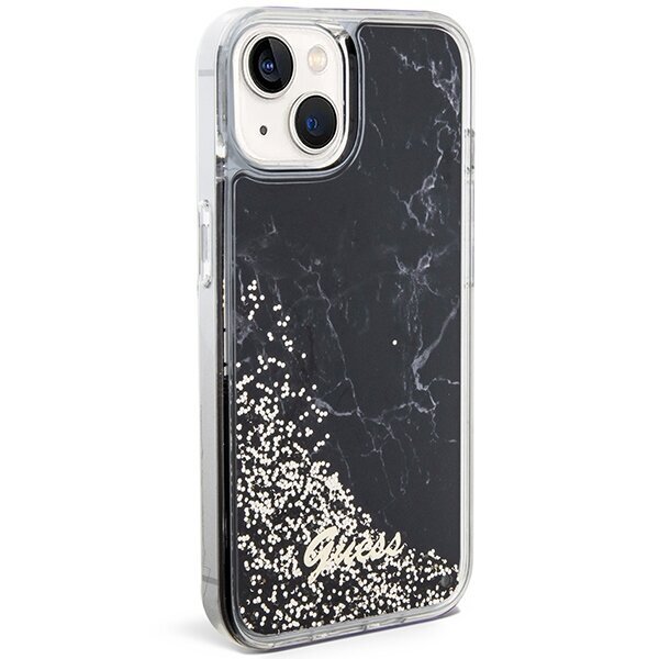 Guess GUHCP14SLCSGSGK iPhone 14 6.1" czarny|black hardcase Liquid Glitter Marble hind ja info | Telefoni kaaned, ümbrised | kaup24.ee