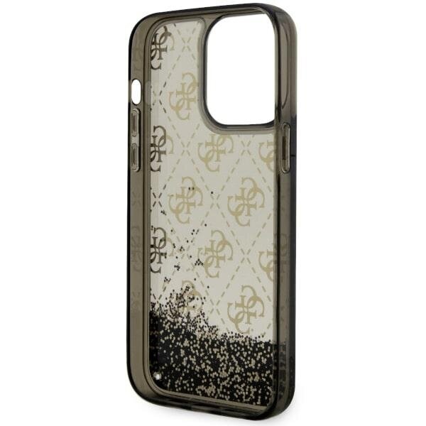 Guess GUHCP14XLC4PSGK iPhone 14 Pro Max 6.7" czarny|black hardcase Liquid Glitter 4G Transculent цена и информация | Telefoni kaaned, ümbrised | kaup24.ee