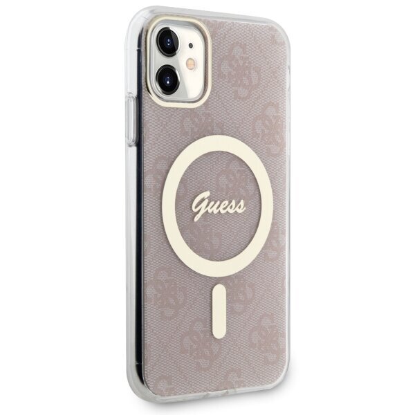 Guess GUHMN61H4STP iPhone 11 6.1" różowy|pink hardcase 4G MagSafe цена и информация | Telefoni kaaned, ümbrised | kaup24.ee