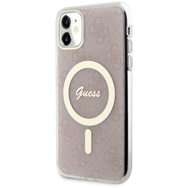 Guess GUHMN61H4STP iPhone 11 6.1" różowy|pink hardcase 4G MagSafe цена и информация | Telefoni kaaned, ümbrised | kaup24.ee