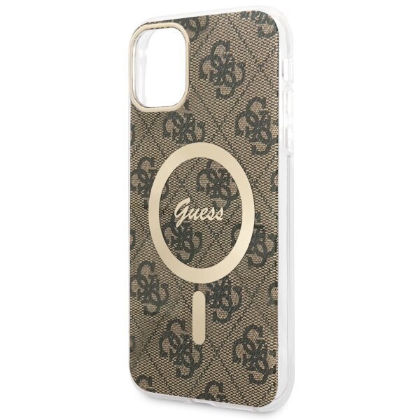 Guess GUHMN61H4STW iPhone 11 6.1" brązowy|brown hardcase 4G MagSafe hind ja info | Telefoni kaaned, ümbrised | kaup24.ee