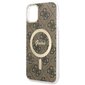 Guess GUHMN61H4STW iPhone 11 6.1" brązowy|brown hardcase 4G MagSafe цена и информация | Telefoni kaaned, ümbrised | kaup24.ee