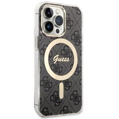 Чехол Guess GUHMP13LH4STK для iPhone 13 Pro | 13 6.1" hardcase 4G MagSafe, черный цена и информация | Чехлы для телефонов | kaup24.ee