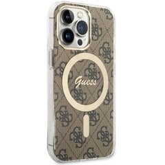 Чехол Guess GUHMP13LH4STW для iPhone 13 Pro | 13 6.1" hardcase 4G MagSafe, коричневый цена и информация | Чехлы для телефонов | kaup24.ee